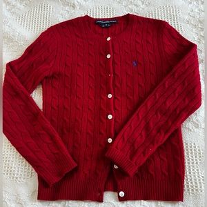 Ralph Lauren red cardigan